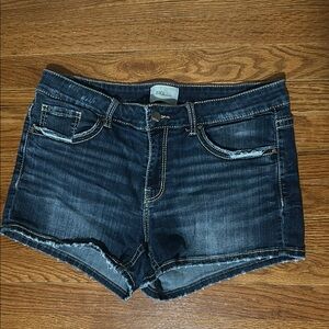 BKE Women's Dark Blue Denim Shorts